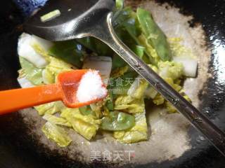 扁豆炒白菜的做法步骤：8