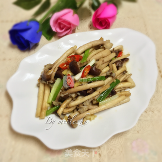 素炒茶树菇的做法步骤：8