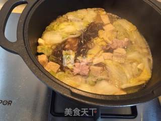 秋.收 白菜嫩肉粉条煲之东北人家的做法步骤：3