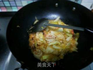 红油娃娃菜烧大虾的做法步骤：8