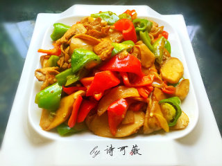 杏鲍菇炒肉片的做法步骤：11