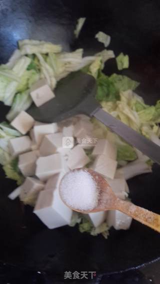 高汤白菜炖豆腐的做法步骤：4