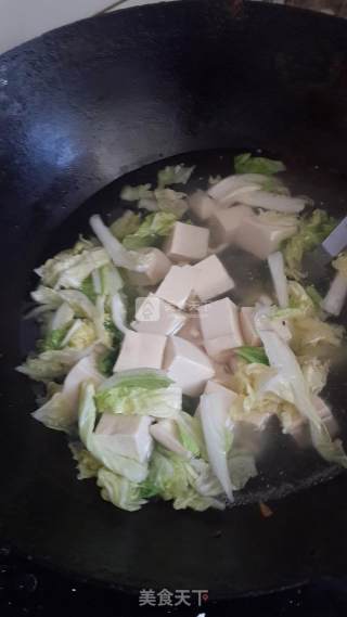 高汤白菜炖豆腐的做法步骤：5