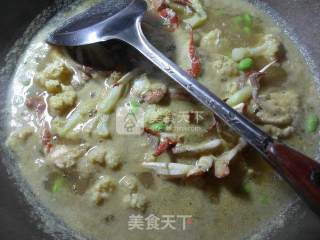 毛豆花菜螃蟹汤的做法步骤：10
