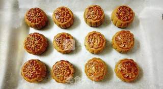 花好月圆——豆沙月饼的做法步骤：21