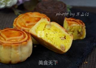 玫瑰枣泥月饼的做法步骤：19