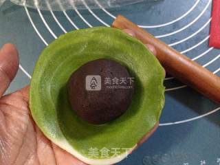 抹茶豆沙蛋黄酥的做法步骤：20