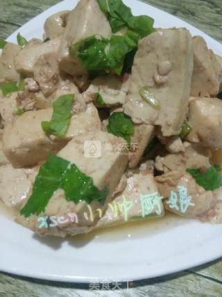 白玉镶翡翠~豆腐小炖小白菜的做法步骤：6