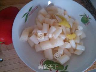 小炒藕尖的做法步骤：2