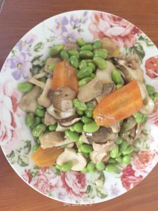 四喜草菇炒肉片的做法步骤：6