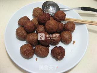 红烧猪肉莲藕丸子的做法步骤：11