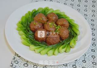 红烧猪肉莲藕丸子的做法步骤：16