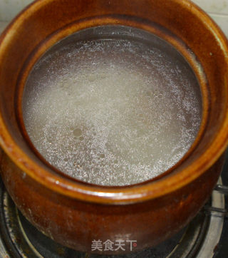 淡菜干肉末粥的做法步骤：3