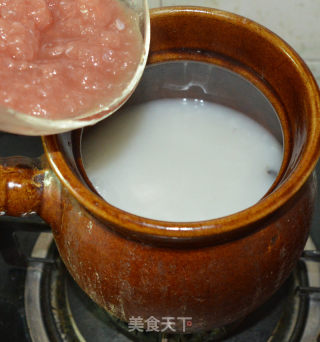 淡菜干肉末粥的做法步骤：4
