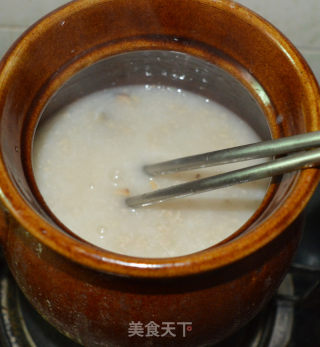 淡菜干肉末粥的做法步骤：5