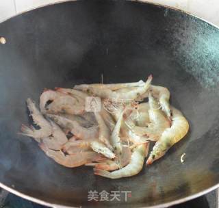 香葱炒虾的做法步骤：6