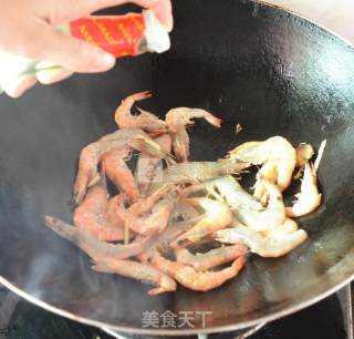 香葱炒虾的做法步骤：7