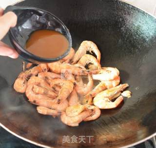 香葱炒虾的做法步骤：8