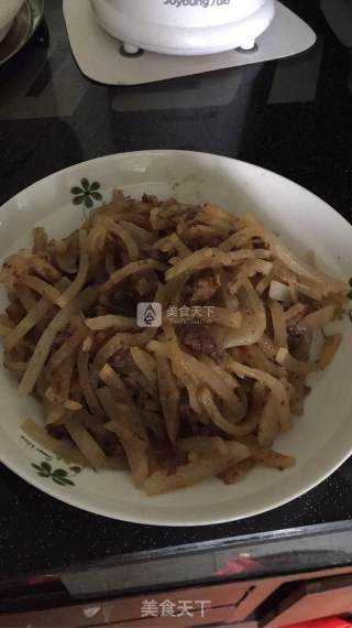 萝卜丝炒牛肉的做法步骤：5