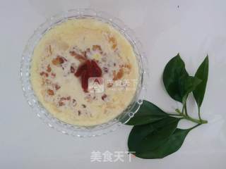 牛奶桃胶蒸蛋（甜）的做法步骤：6