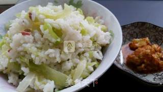 莲花白焖饭的做法步骤：7
