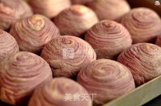 抹茶蛋黄酥和紫薯蛋黄酥的做法步骤：28