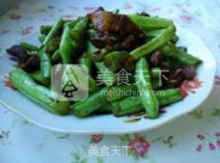 豆角炒肉的做法步骤：6