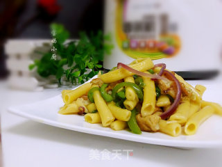 孜然彩蔬空心面的做法步骤：15