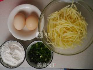 蛋香土豆饼的做法步骤：1