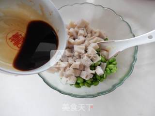 葱香藕丁拌毛豆的做法步骤：5