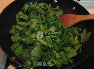 小松菜炒豆皮的做法步骤：6