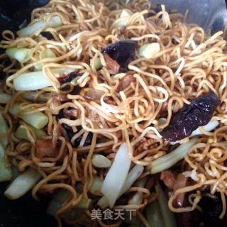 豆角肉炒面的做法步骤：11