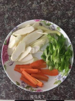 炒腰片的做法步骤：2