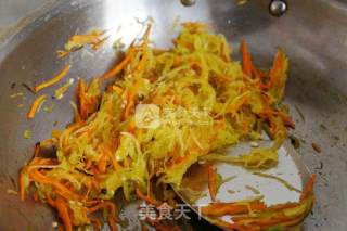 丝瓜炒胡萝卜丝的做法步骤：7