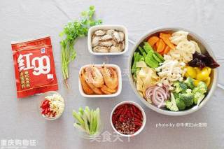 鲍鱼、虾&麻辣香锅的做法步骤：1
