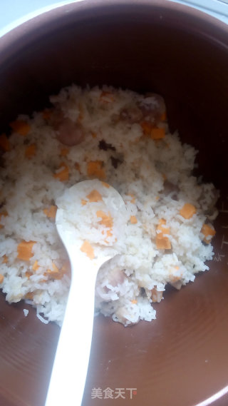 腊肠地瓜饭的做法步骤：4