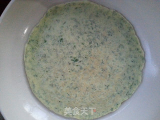 芹菜叶蛋饼的做法步骤：9