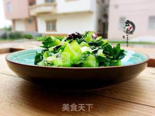 芥菜炒银鱼的做法步骤：9