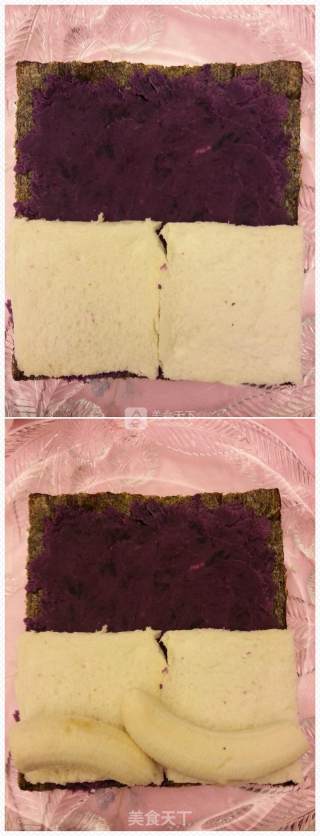 香蕉紫薯卷的做法步骤：2