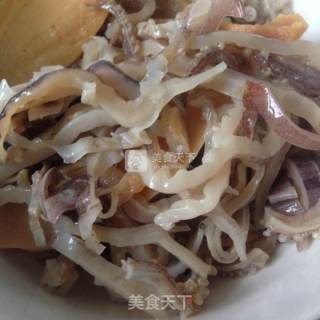 菜干烧鱿鱼的做法步骤：2