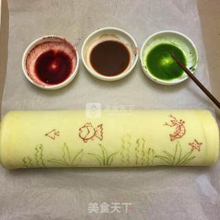 彩绘蛋卷一海底世界的做法步骤：7