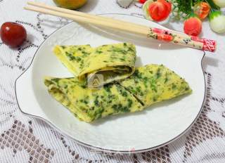 香菜鸡蛋薄饼的做法步骤：8