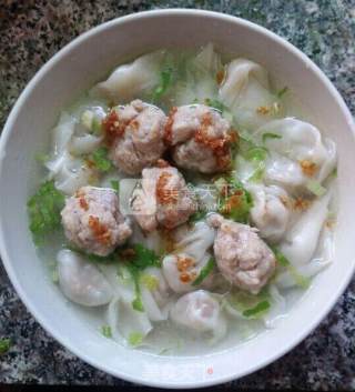 三饶饺，手工肉丸的做法步骤：3