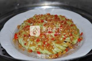 蒜蓉粉丝蒸丝瓜的做法步骤：12