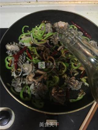 香辣鸡胗花的做法步骤：9