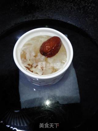 桃胶银耳火龙果（隔水炖）的做法步骤：3