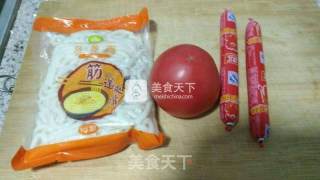番茄炒乌东面的做法步骤：1