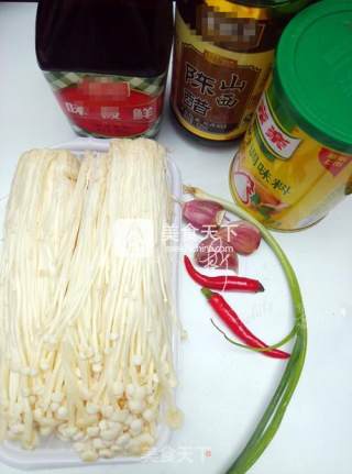 凉拌金针菇的做法步骤：1