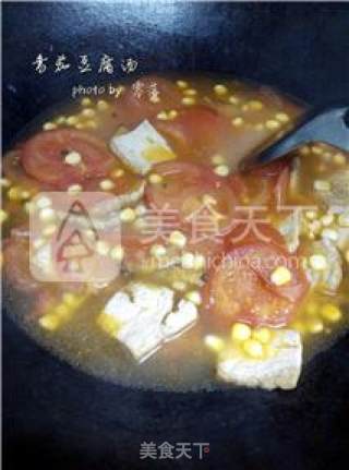 番茄豆腐汤的做法步骤：9