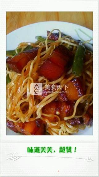 红烧肉蒸面的做法步骤：6